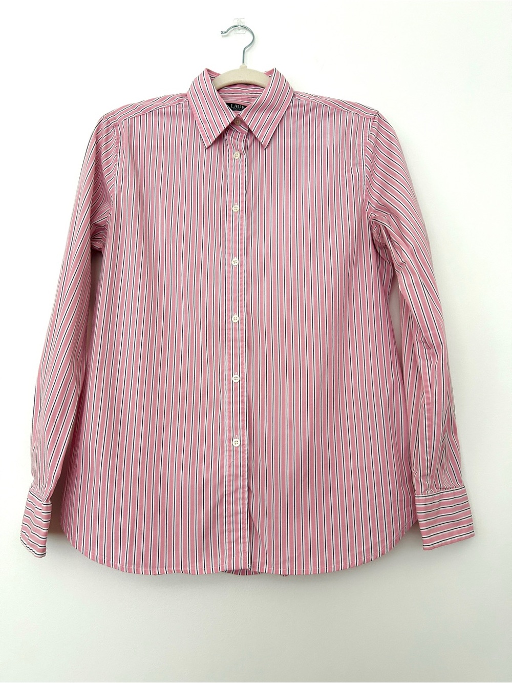 Polo Ralph Lauren Pink Striped Button Up Shirt Wonen’s